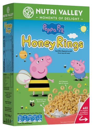 Δημητριακά Peppa Pig Honey Rings Nutri Valley (375g)
