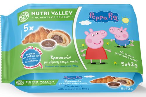 Κρουασάν Κρέμα Κακάο Peppa Pig Nutri Valley (5x42g)