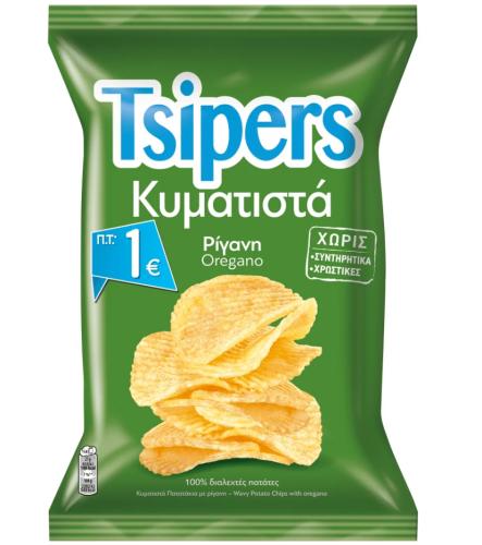 Πατατάκια κυματιστά με ρίγανη, Tsipers (80g)