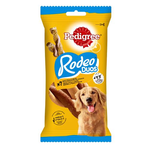 Σνακ για σκύλους Rodeo Duos με Κοτόπουλο και Μπεϊκόν Pedigree 7 τεμ (123 γρ)