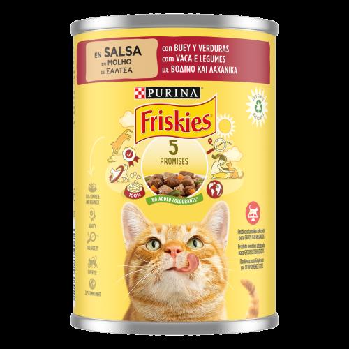 Τροφή για Γάτες Βοδινό και Λαχανικά σε Σάλτσα Friskies (400g)