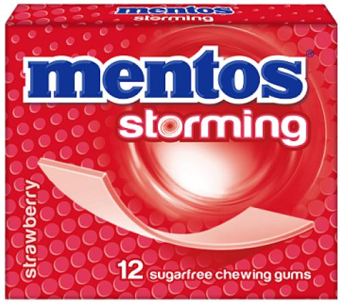 Τσίχλες Φράουλα Storming Mentos (33 g) 1