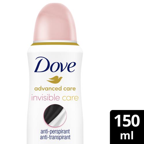 Aποσμητικό Spray Advanced Invisible Dove (2x150 ml) 1+1 δώρο