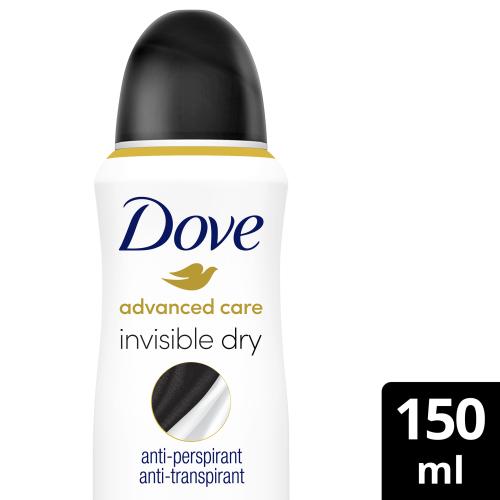 Αποσμητικό Spray Advanced Invisible Dry Dove (150 ml) 1+1 Δώρο