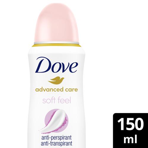 Aποσμητικό Spray Advanced Soft Feel Dove (2x150 ml) 1+1 δώρο