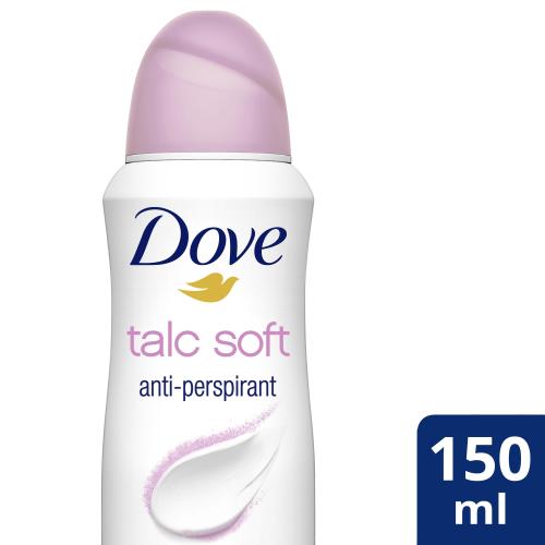 Αποσμητικό Spray Talc Soft Dove (2x150ml) 1+1 Δώρο