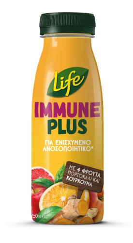 Χυμός Πορτοκάλι Κουρκουμάς Immune Plus Life (250ml)