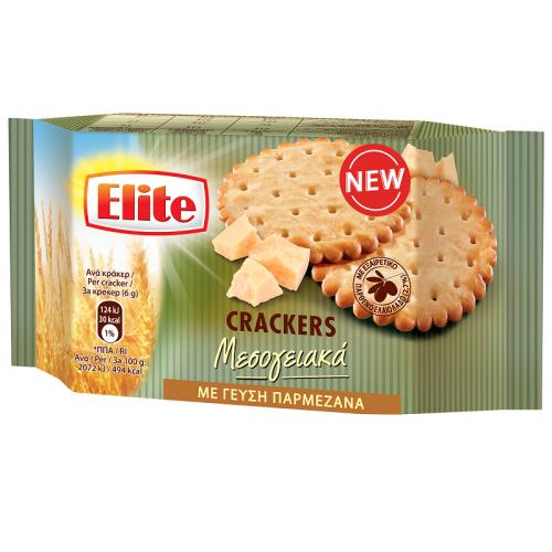 Μεσογειακά Crackers με γεύση παρμεζάνα Elite (105 g)
