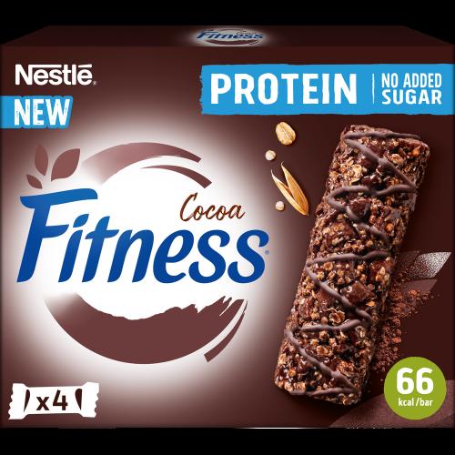 Μπάρες δημητριακών με κακάο χωρίς προσθήκη ζάχαρης Fitness, Nestle (4x20g)