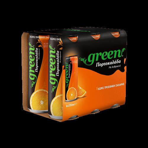 Πορτοκαλάδα Κουτί Green (6x330 ml)