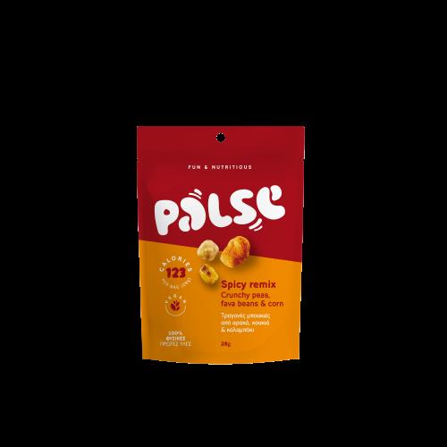 Σνακ από αρακά, κουκιά & καλαμπόκι spicy remix Palse (28g)