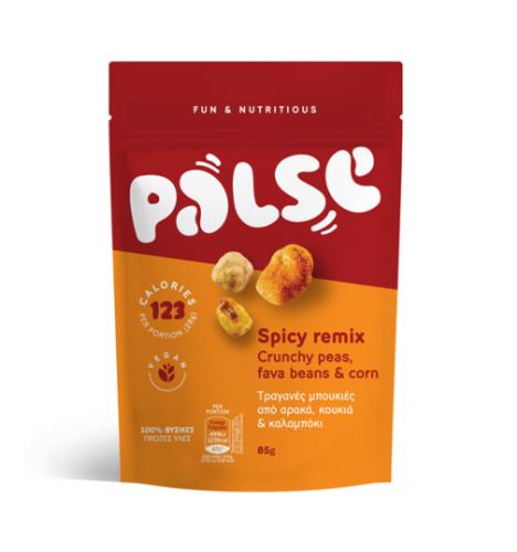 Σνακ από αρακά, κουκιά & καλαμπόκι spicy remix Palse (85g)