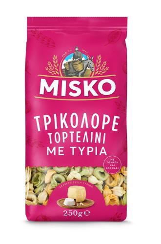 Τορτελίνι τρικολόρε γεμιστό με τυρί, Misko (250g)
