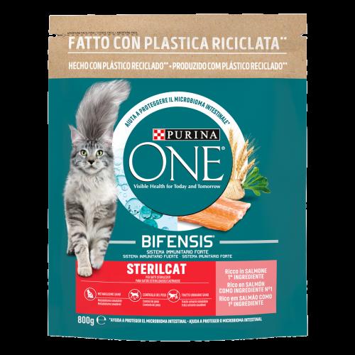 Ξηρά Τροφή για στειρωμένες γάτες Σολωμός και Σιτάρι Purina One Sterilcat (800g)