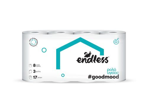 Χαρτί Υγείας 3φυλλο Good Mood Endless (8 ρολά*85g)