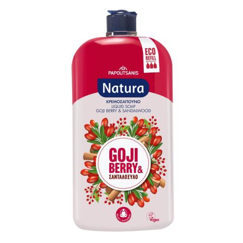 Κρεμοσάπουνο Ανταλλάκτικο σε Μπουκάλι με Goji Berry & Σανταλόξυλο Natura (900ml)