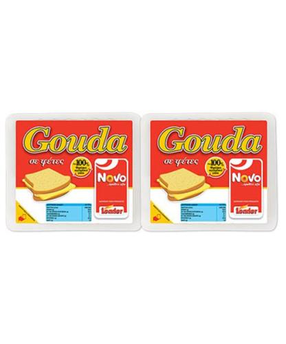 Τυρί Gouda σε Φέτες Novo (2x 23 Φέτες) (2x500 g)