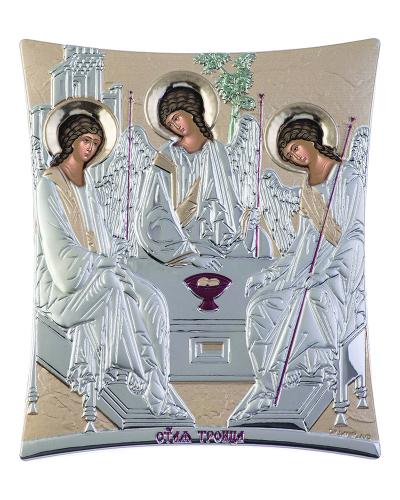 Εικόνα Αγίας Τριάδας ασημένια 16x20cm