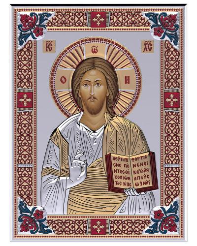 Εικόνα του Χριστού ασημένια 20x25cm