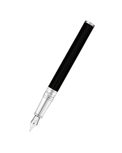 S.T.Dupont D-Initial Πένα μαύρη/χρώμιο chrome black Fountain pen 260203