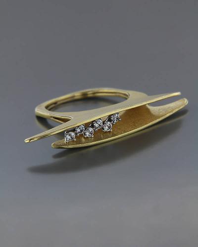 Δαχτυλίδι χρυσό Κ14 με Ζιργκόν