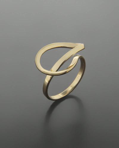 Δαχτυλίδι χρυσό Κ14 με μοτίφ
