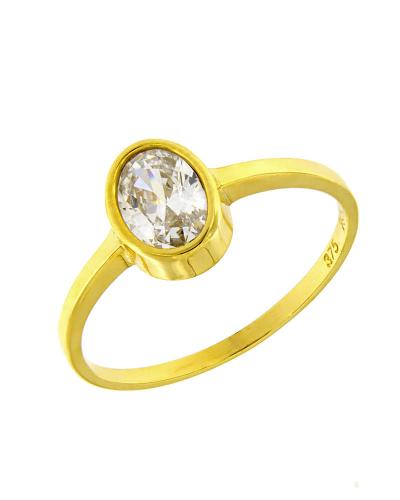 Δαχτυλίδι κίτρινο χρυσό Κ9 με Ζιργκόν