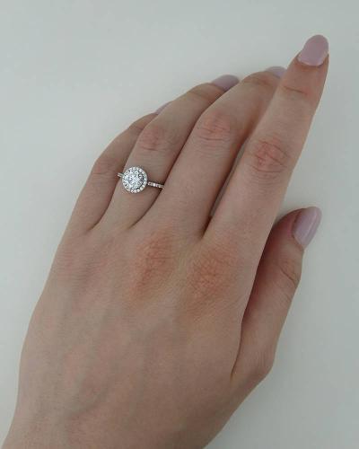 Δαχτυλίδι Λευκόχρυσο με Ζιργκόν Κ14