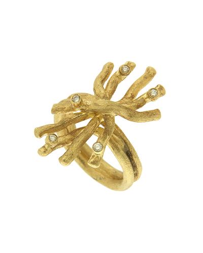 Δαχτυλίδι χρυσό Κ18 με ζιργκόν