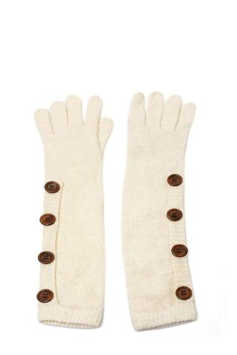 Gloves Knitted Buttons
