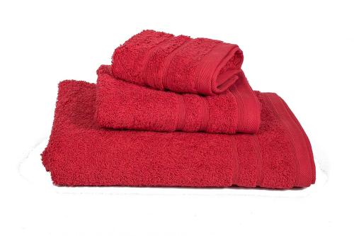 Πετσέτα ΚΟΜΒΟΣ Πεννιέ 500γρ/μ2 Κόκκινη Προσώπου (50x90)