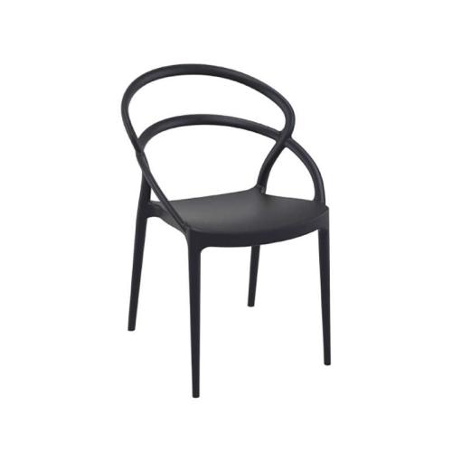 Καρέκλα (54Χ56Χ82) PIA BLACK, SIESTA