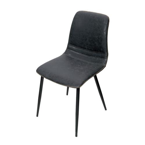 Καρέκλα δερματίνη ανθρακί (71Χ46Χ58) XEL104K2, ESPIEL