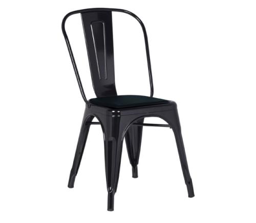 Καρέκλα PVC (51.5Χ45Χ84) TEXAS BLACK, ZITA PLUS