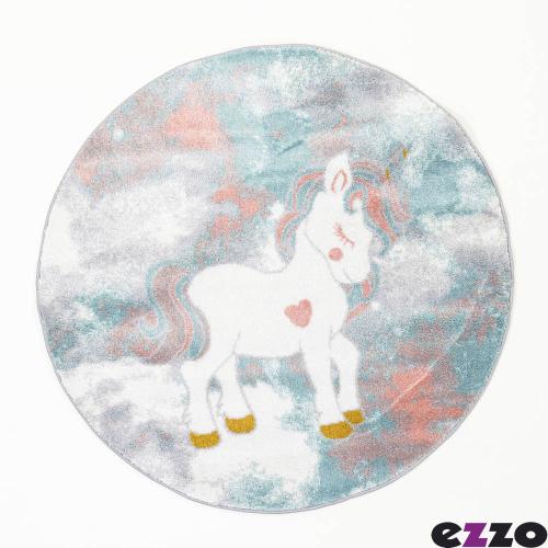 Παιδικό Χαλί ezzo Kiddie Unicorn B805AX6 - Ροτόντα 1.60x1.60