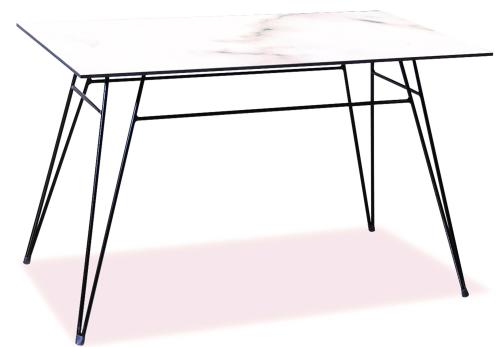 Παραλληλόγραμμο Μεταλλικό Τραπέζι Με Επιφάνεια Compact Hpl Γκρί 140 x 78 x 75(h)cm