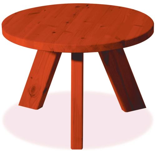 Ξύλινο Στρογγυλό Τραπέζι Απο Ξύλο Πέυκου 60 x 40(h)cm