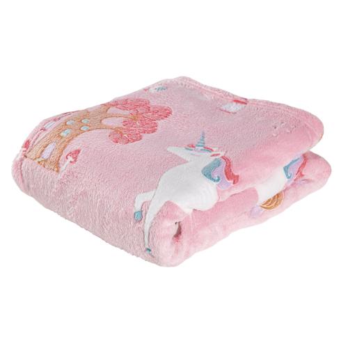 Das baby κουβερτα fleece 80x110 relax 4866 λευκο, μπλε, ροζ