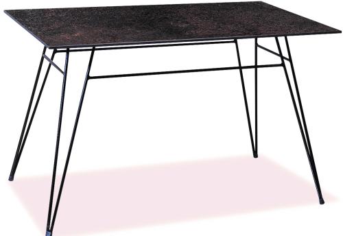 Παραλληλόγραμμο Μεταλλικό Τραπέζι Με Επιφάνεια Compact Hpl Σκουριά 120 x 70 x 75(h)cm
