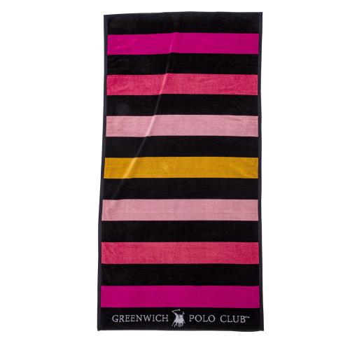 Greenwich polo club πετσετα θαλασσησ 90χ180 3768 κιτρινο, ροζ, φουξια