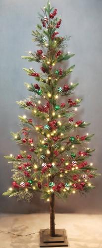 Led Φωτιζόμενο Χριστουγεννιάτικο Δέντρο Με 120Led Και Θερμό Φωτισμό 240(h)cm ,Ip20
