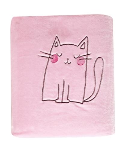 Kitty cat κουβερτα κουνιασ.Velour fleece (100x140)