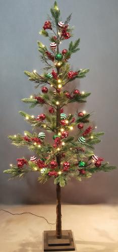 Led Φωτιζόμενο Χριστουγεννιάτικο Δέντρο Με 42Led Και Θερμό Φωτισμό 120(h)cm ,Ip20
