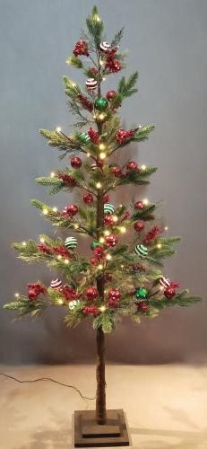 Led Φωτιζόμενο Χριστουγεννιάτικο Δέντρο Με 64Led Και Θερμό Φωτισμό 180(h)cm ,Ip20