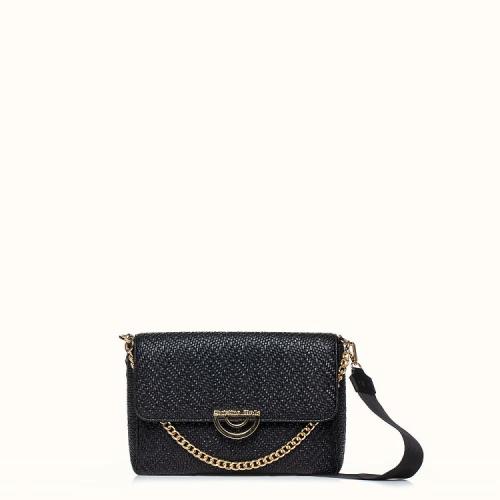Black Straw Mini Bag - Shoulder Bag by Christina Malle CM97011