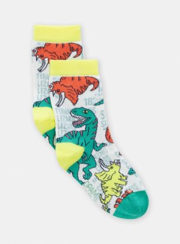 Παιδικές Κάλτσες για Αγόρια Multicolour Dinosaurs - ΕΚΡΟΥ