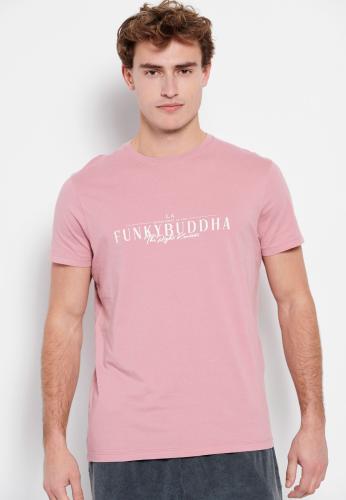 Βαμβακερό t-shirt με Funky Buddha τύπωμα