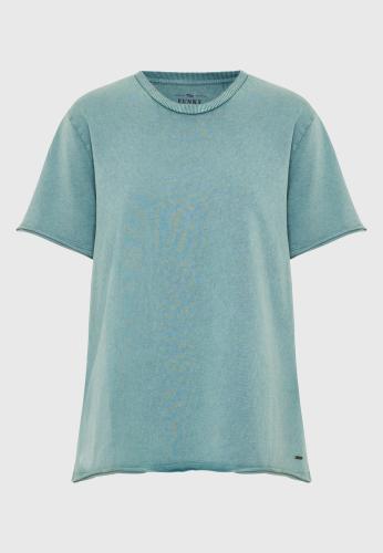 Garment dyed t-shirt με raw edges