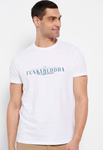 Βαμβακερό t-shirt με Funky Buddha τύπωμα