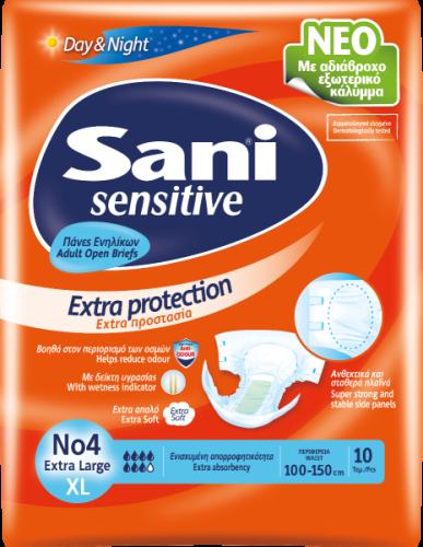 Ανοιχτή πάνα ακράτειας Sani Sensitive Extra Large No4 10τμχ